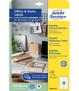 Avery Zweckform ETIKET LR3424 105X48MM WT 120STKS