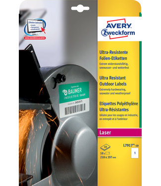 Avery Zweckform ETIKET L7917 210X297MM 10STKS