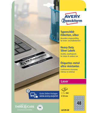 Avery Zweckform ETIKET L6129 30MM ZI 960STKS