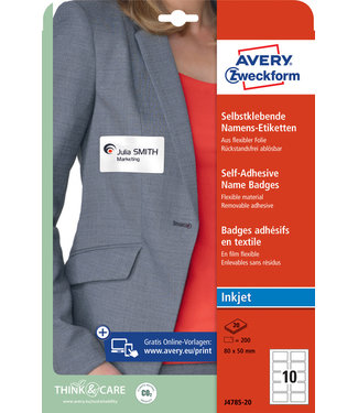 Avery Zweckform BADGE ETIKET J4785 WIT 200STKS