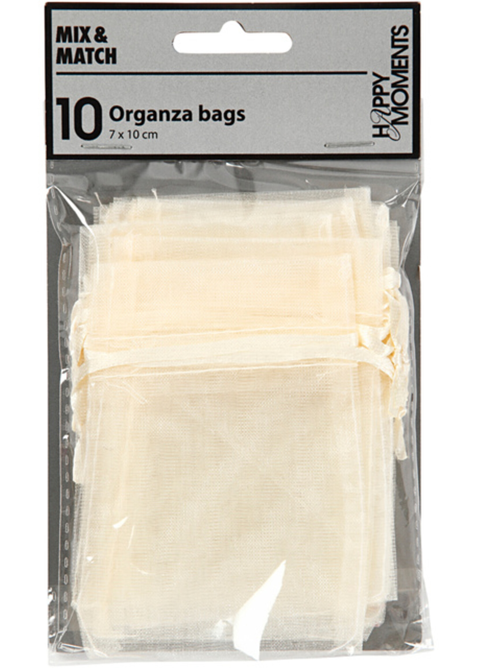 Creotime Creotime ORGANZA ZAKJES 7X10CM 10ZKS