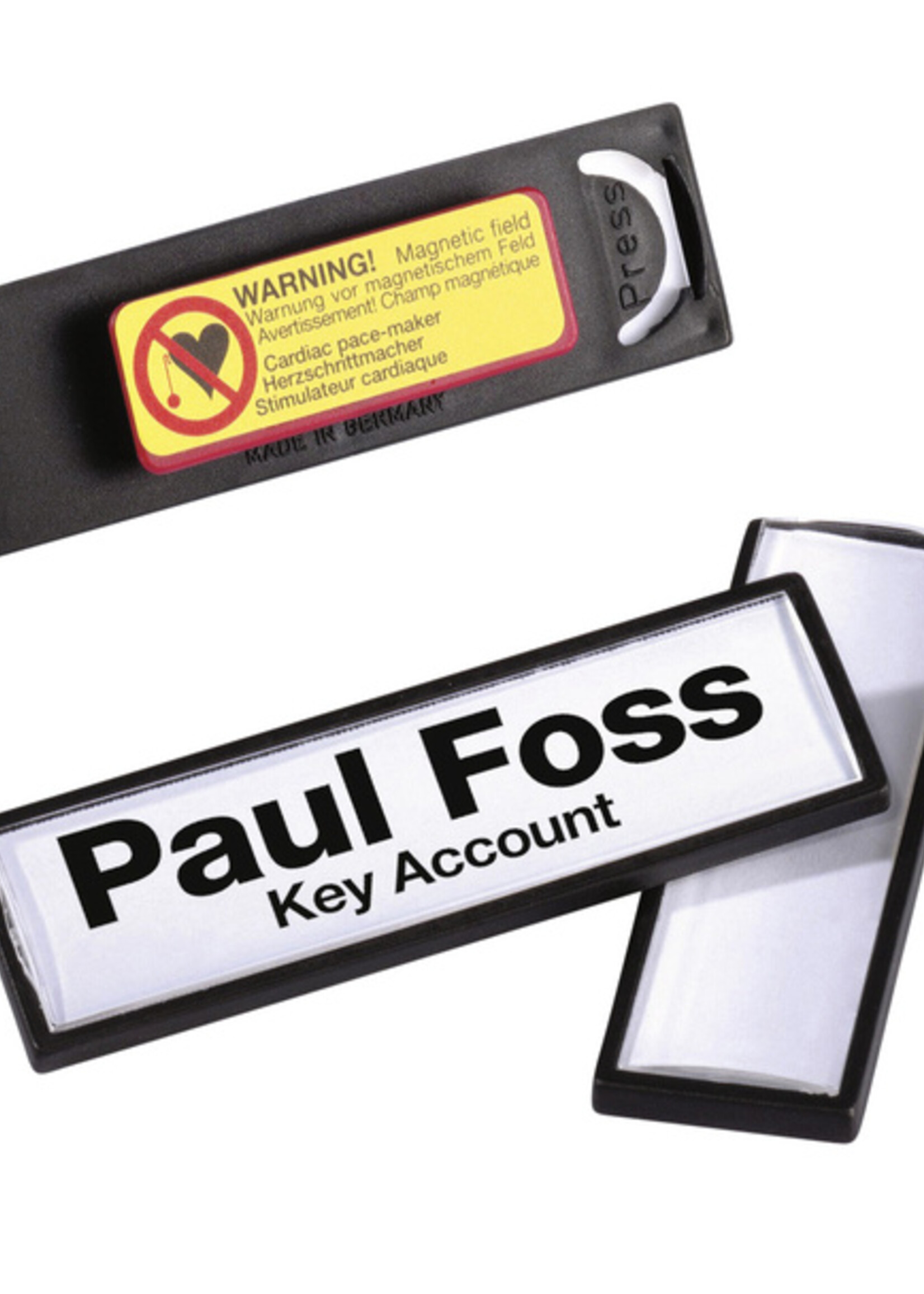 Durable Durable BADGE CLIP CARD 17X67MM MAGN 25STKS