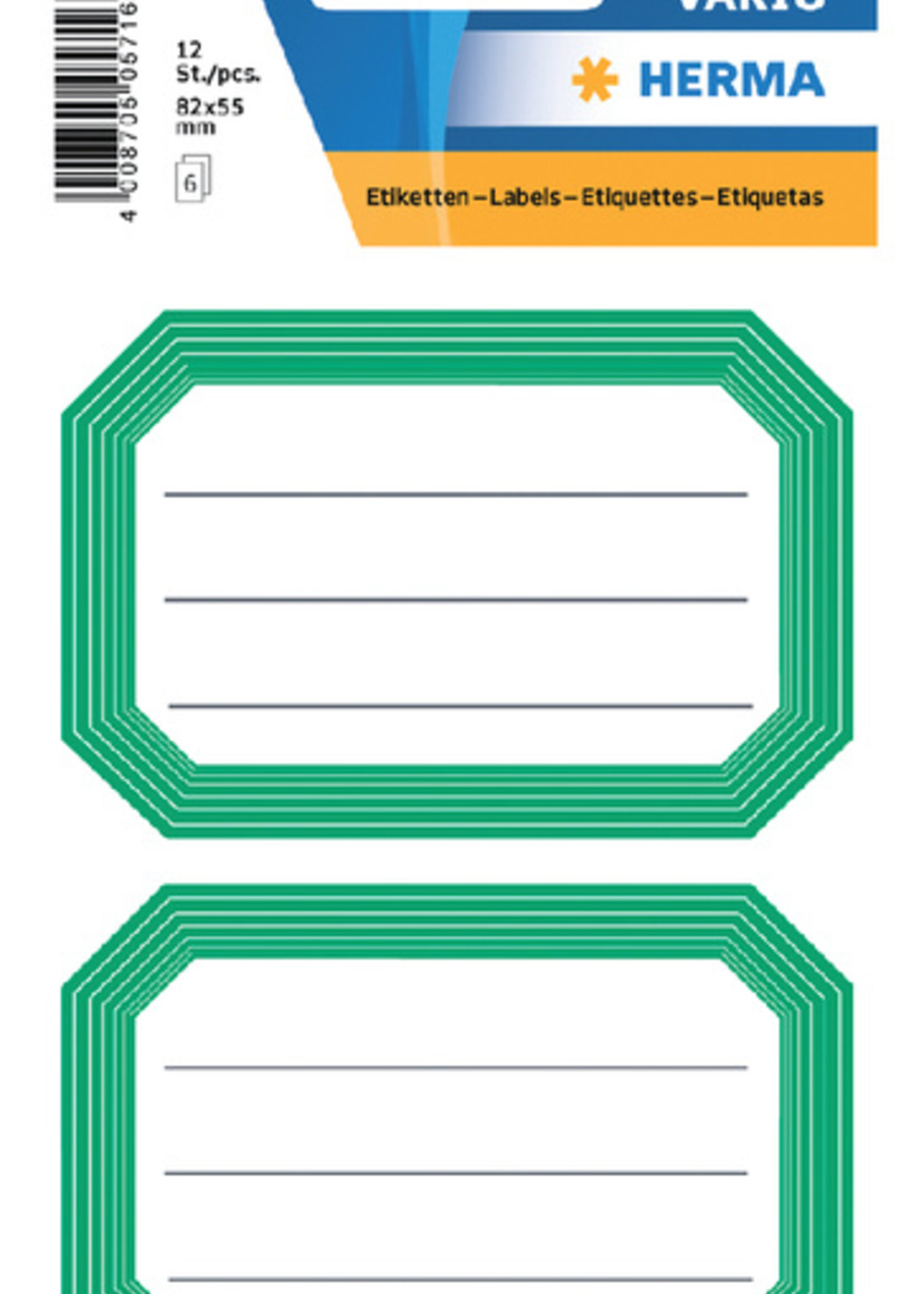 Herma Herma ETIKET 5716 82X55 GN/WT 12STKS