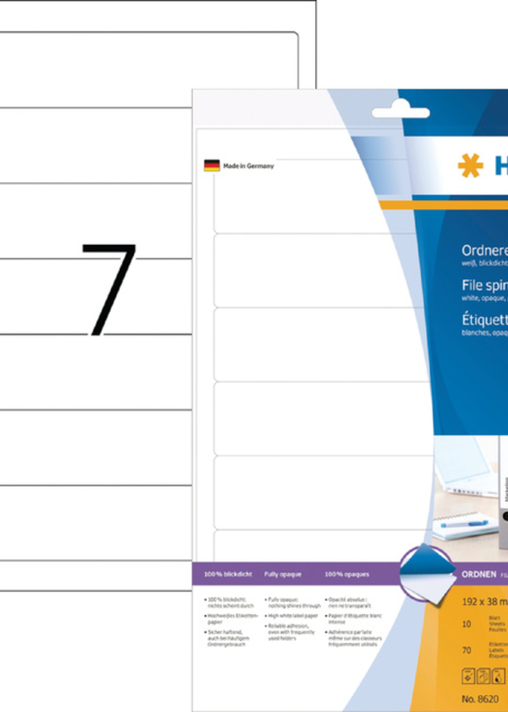 Herma Herma RUGETIKET 8620 SMAL 38X192MM ZK WT