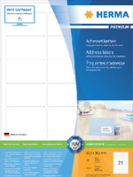 Herma ETIKET 8632 PREM 63.5X38.1MM WT 210STKS