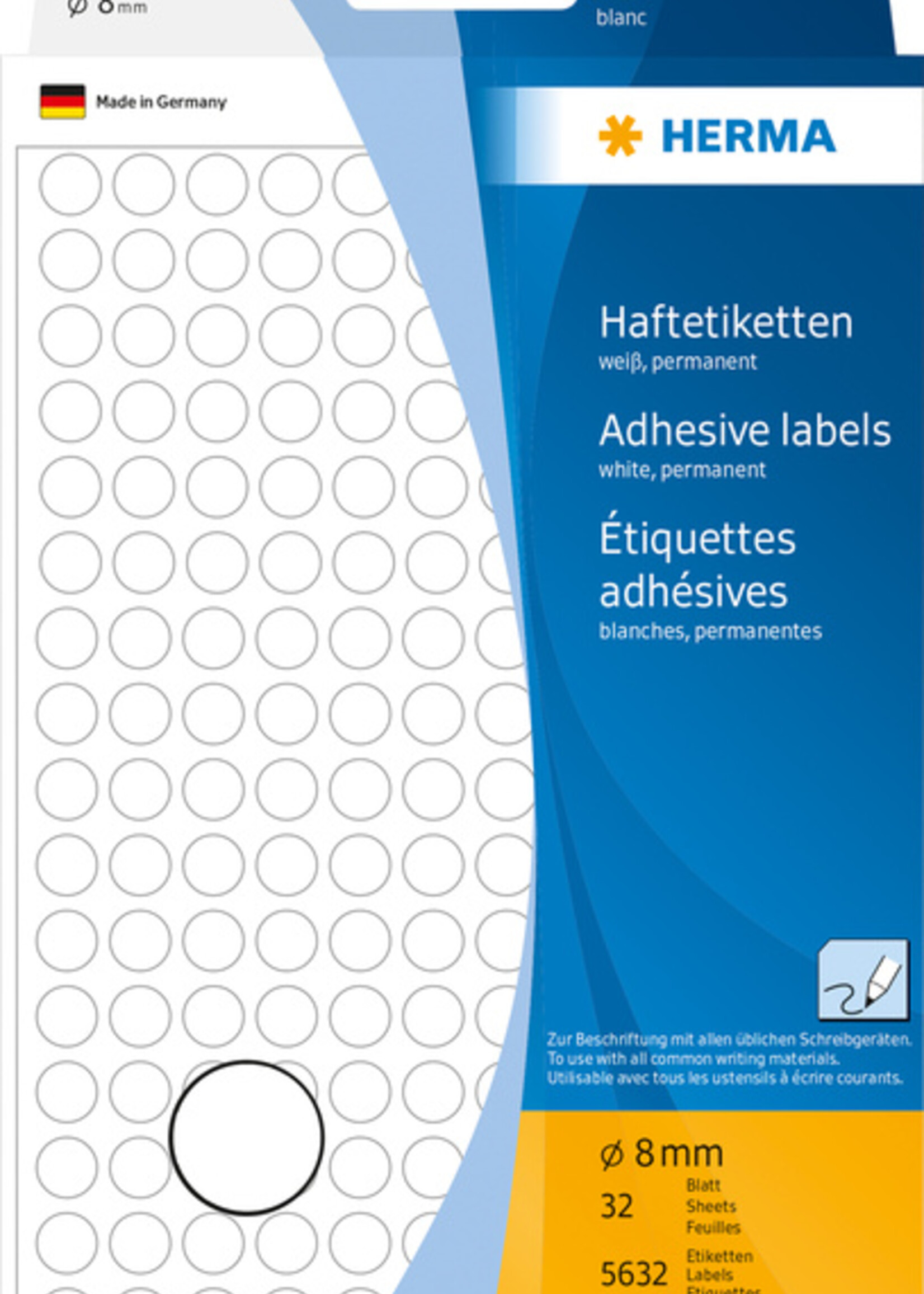 Herma Herma ETIKET 2210 8MM WT ROND 5632STKS