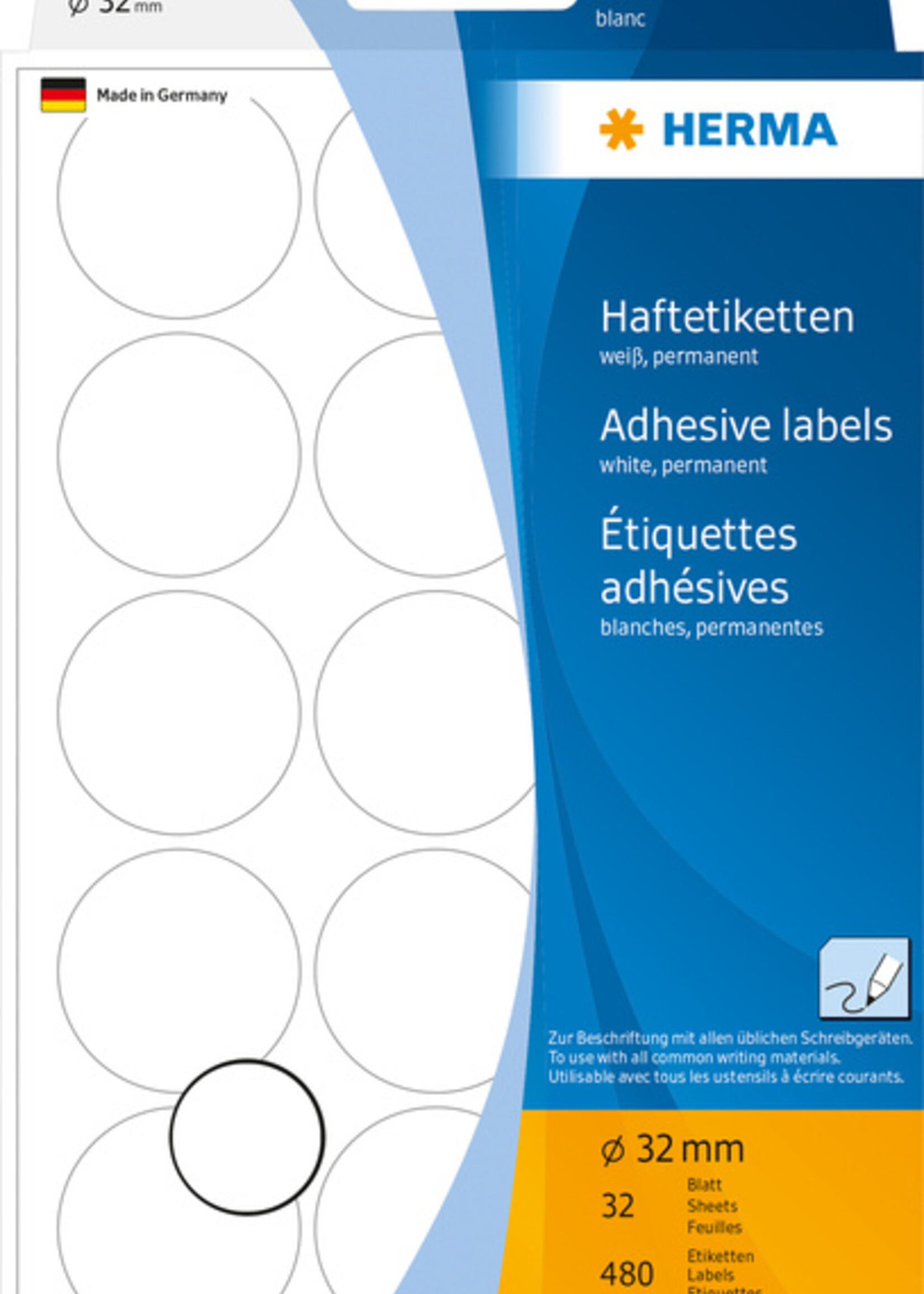 Herma Herma ETIKET 2270 32MM WT ROND 480STKS