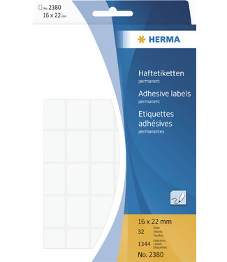 Herma ETIKET 2380 16X22MM WT 1344STKS