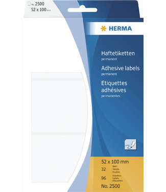 Herma ETIKET 2500 52X100MM WT 96STKS