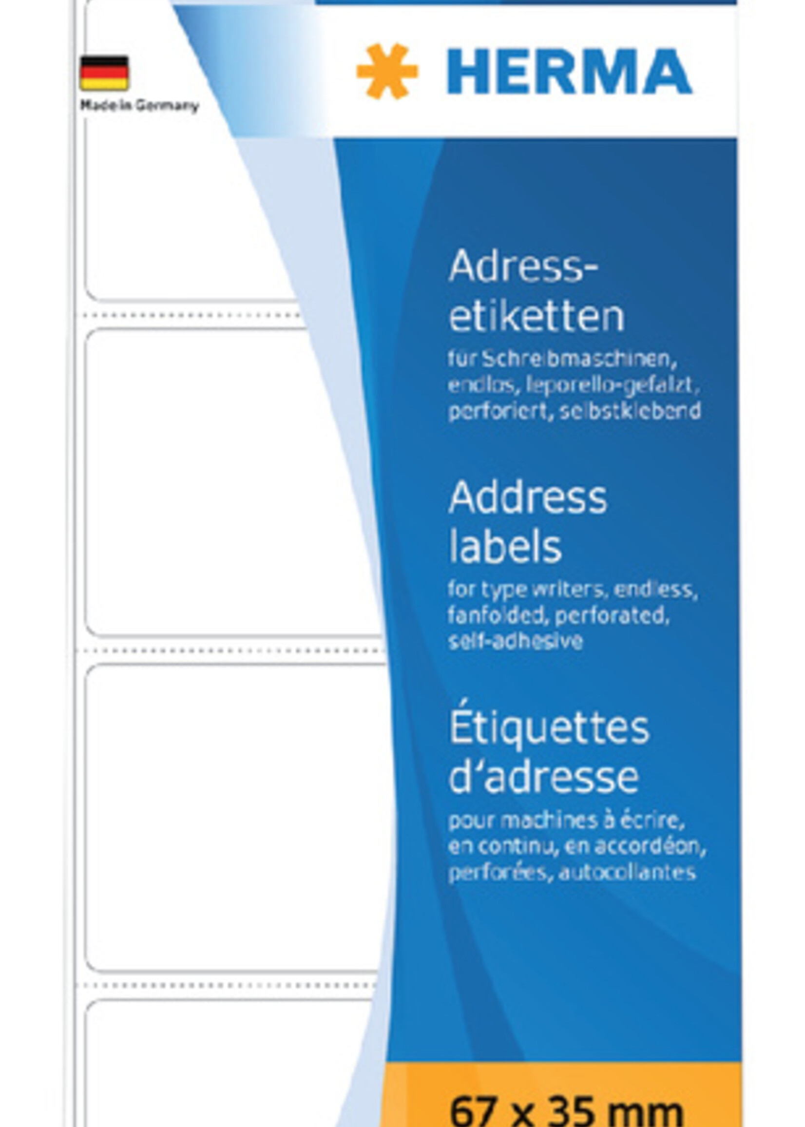 Herma Herma ETIKET ADRES 4302 67X35MM 250STKS ZIGZ