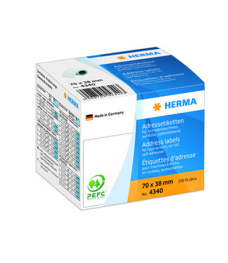 Herma ETIKET ADRES 4340 70X38MM 250STKS ROL