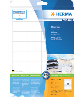 Herma ETIKET 4200 48.3X33.8MM WT PREM 800STKS