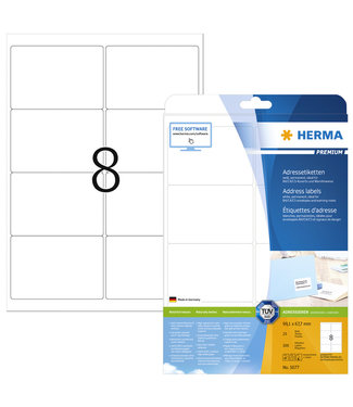 Herma ETIKET 5077 99.1X67.7MM WT PREM 200STKS