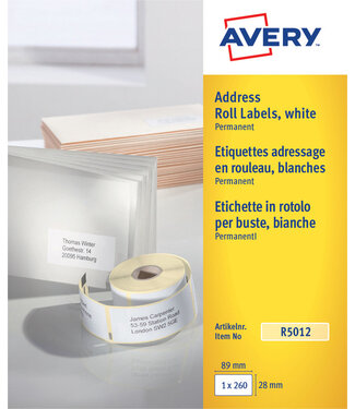 Avery Zweckform L-ETIKET R5012 89X28 WT 260STKS