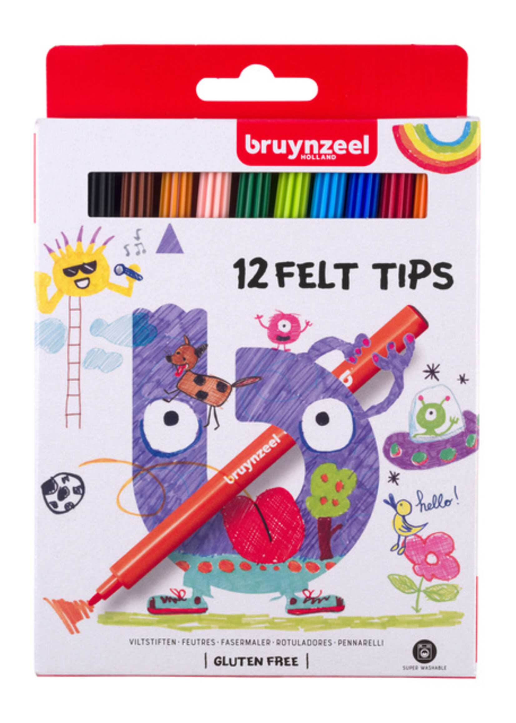 Bruynzeel Bruynzeel VILTSTIFTEN SET 12STKS ASSORTI