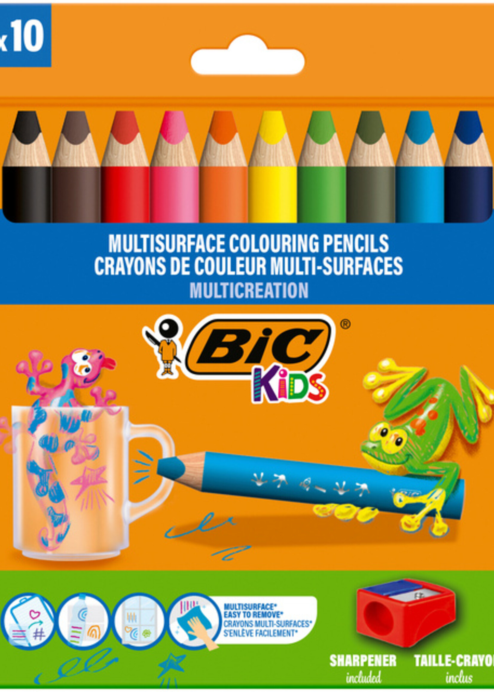 Bickids Bickids KLEURPOTLODEN SURF 10ST