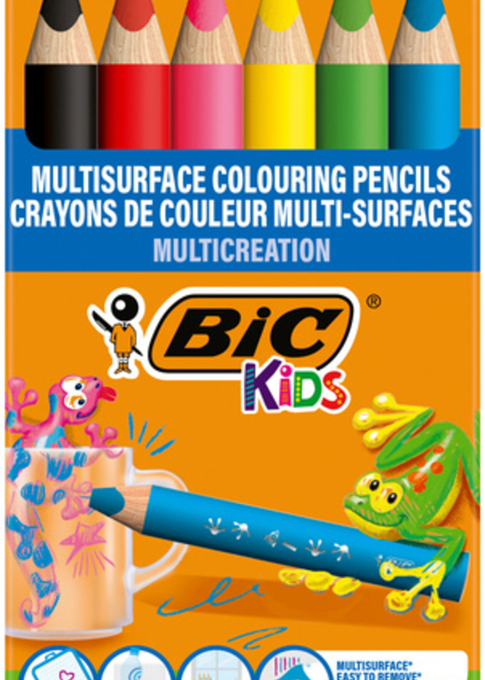 Bickids Bickids KLEURPOTLODEN SURF 6ST