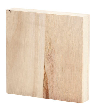 Creotime KNUTSELPLANK HOUT 9.6X9.6CM