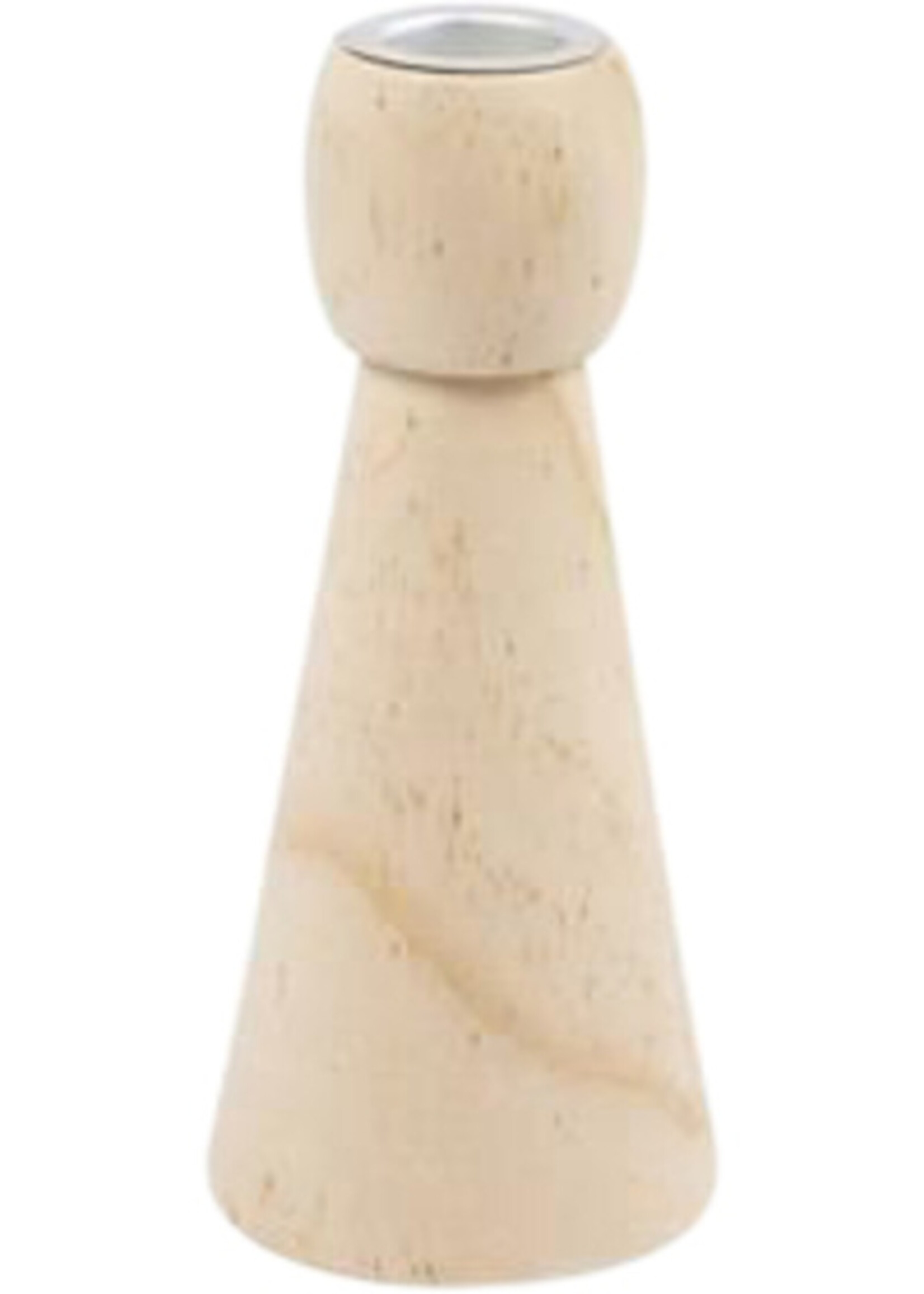 Creotime Creotime KANDELAAR HOUT 14.5CM