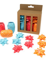 Design Group KRULLINT EN STRIK RD/OR/BL 12STKS