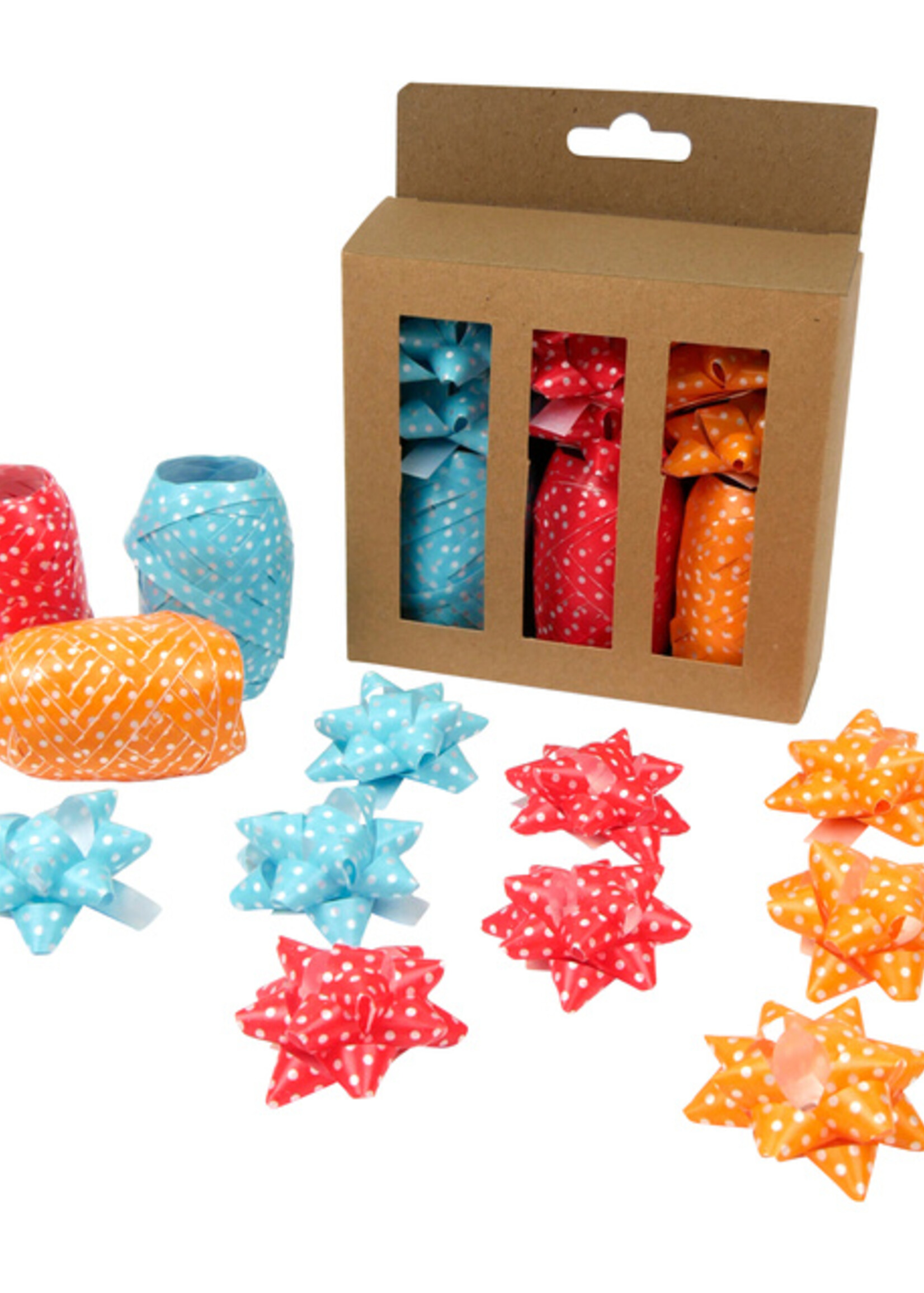 Design Group Design Group KRULLINT EN STRIK RD/OR/BL 12STKS