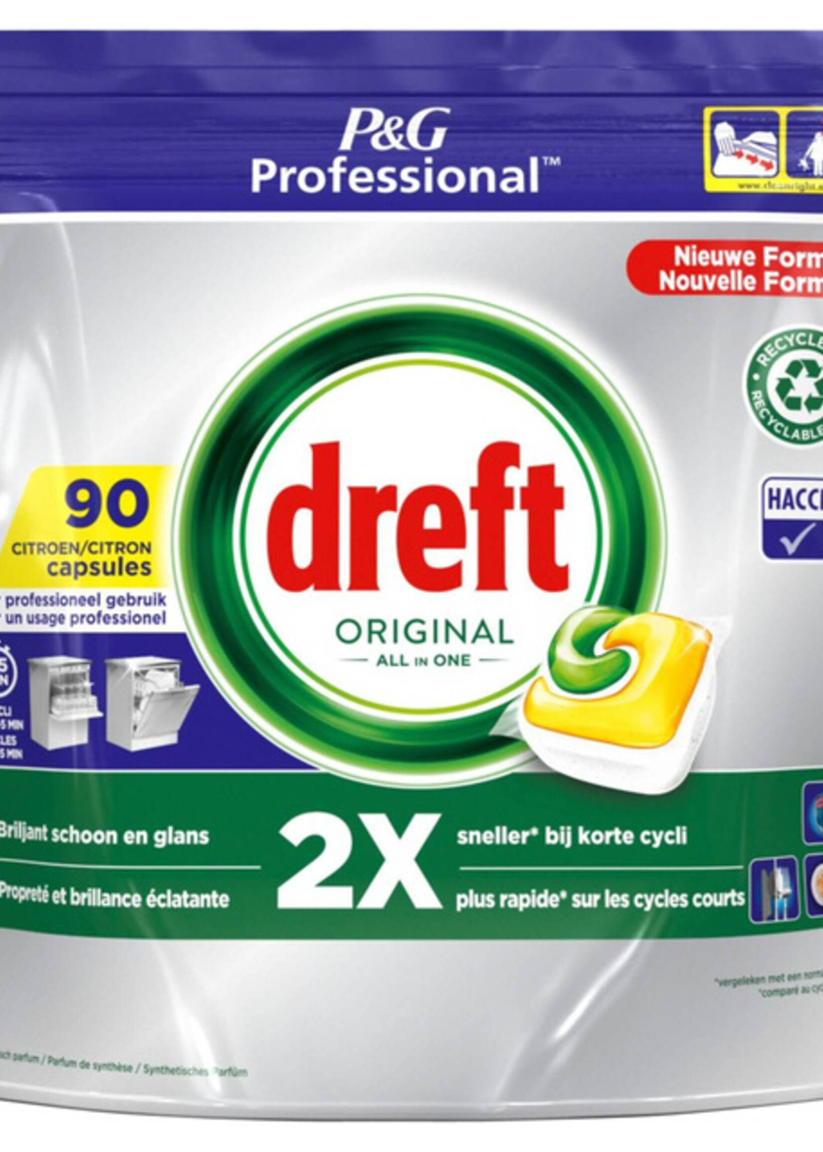 Dreft Dreft VAATWASTABLET LEMON A-IN-1 90STKS