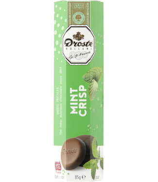 Droste CHOCOLADE PASTIL PUUR MINT CRISP 85GR