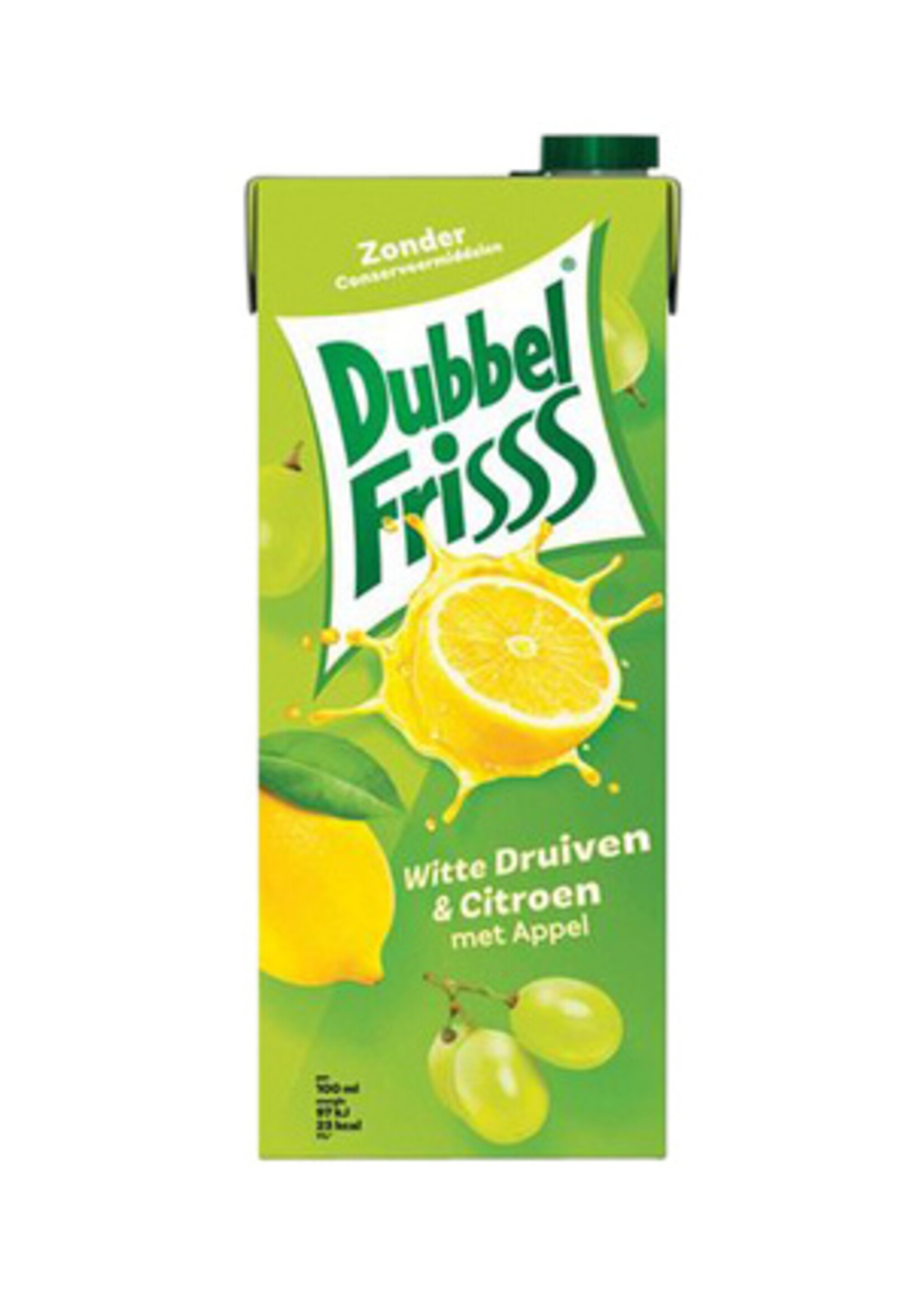 DubbelFrisss DubbelFrisss FRUITDRANK WIT DRUIF CITROEN 1500ML PAK