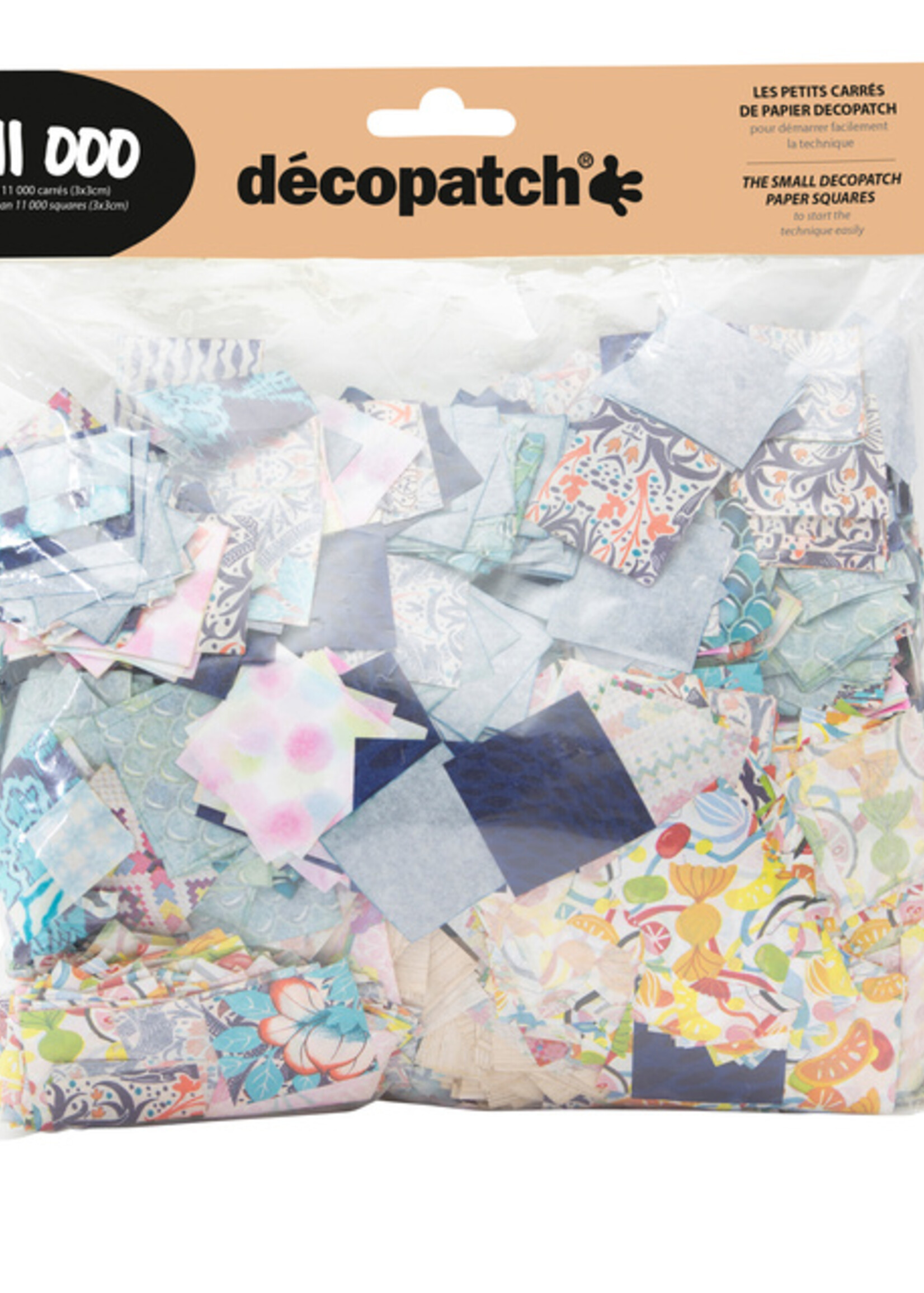 Decopatch Decopatch HOBBYPAPIER ASSORTI 3X3CM 11.000STKS