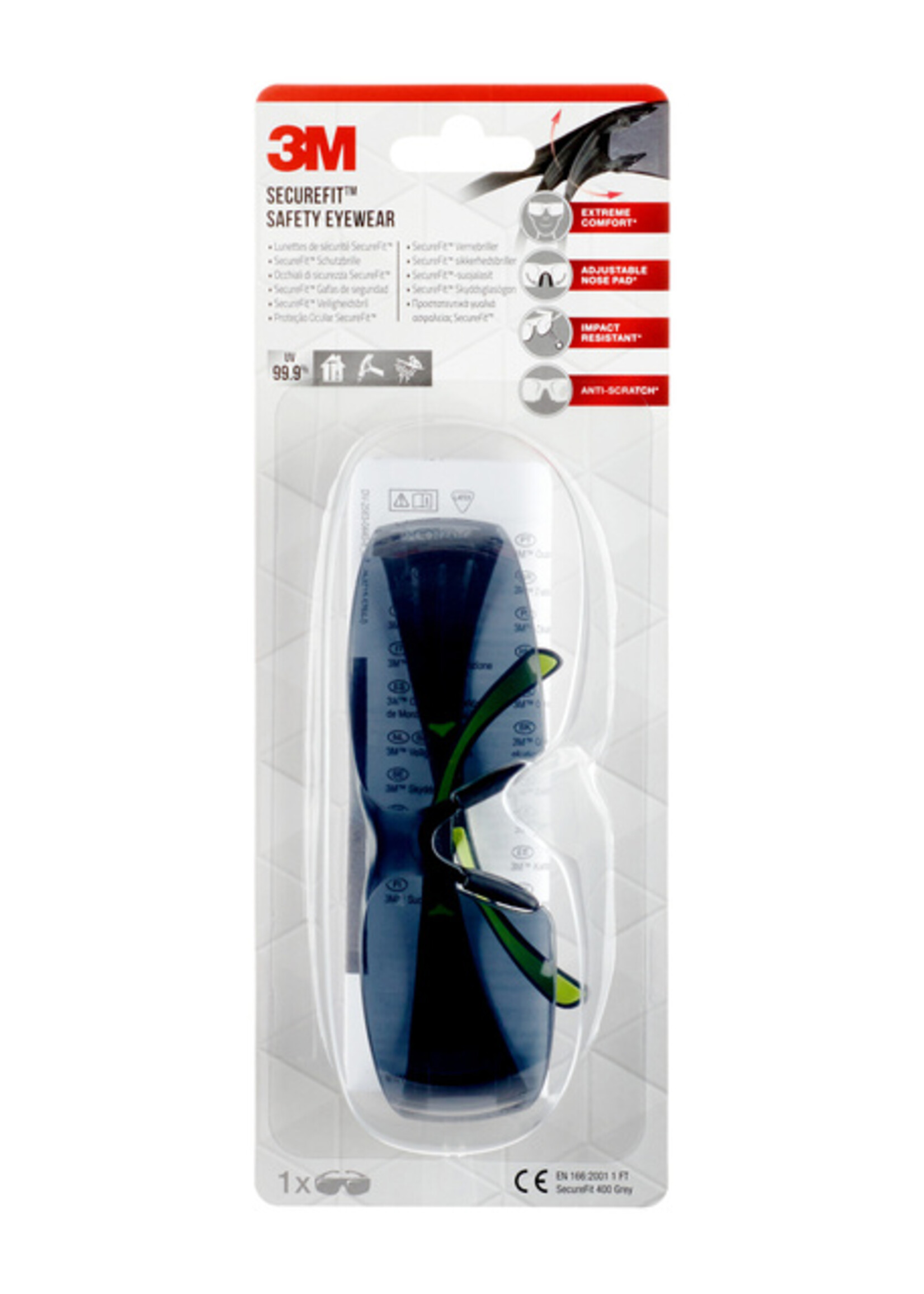3M 3M VEILGIHEIDSBRIL SFIT GRIJS UV