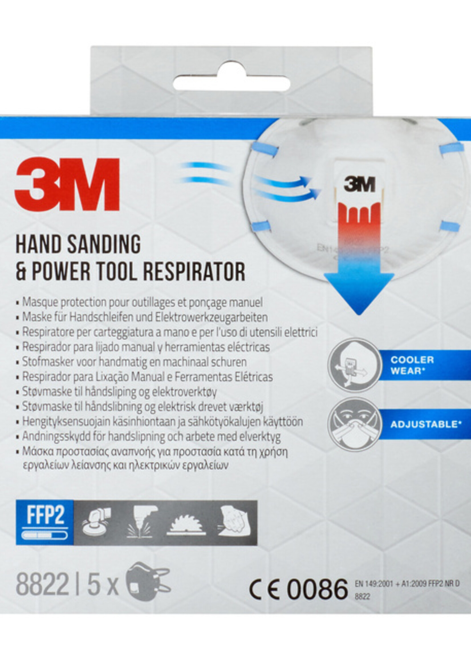 3M 3M STOFMASKER FFP2 VENTIEL 5ST