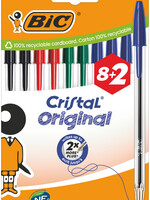 Bic BALPEN CRISTAL 10ST M ASS 10STKS