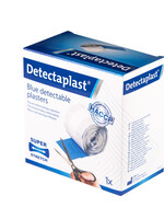 Detectaplast ELASTISCHE BL TEX PLEISTER 6CMX5M 1 ROL