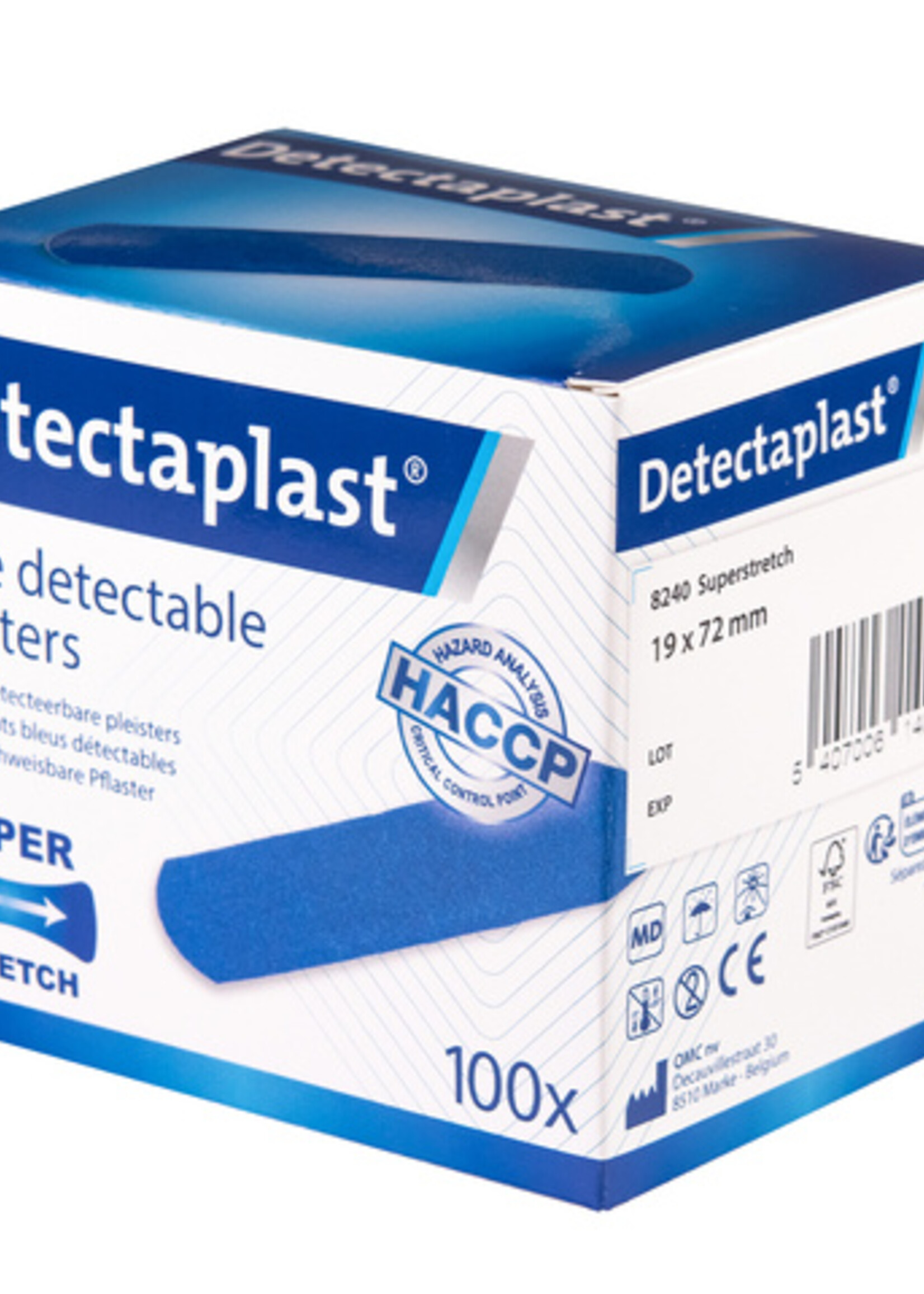 Detectaplast Detectaplast ELASTISCHE BL TEX PLEISTER 19X72MM