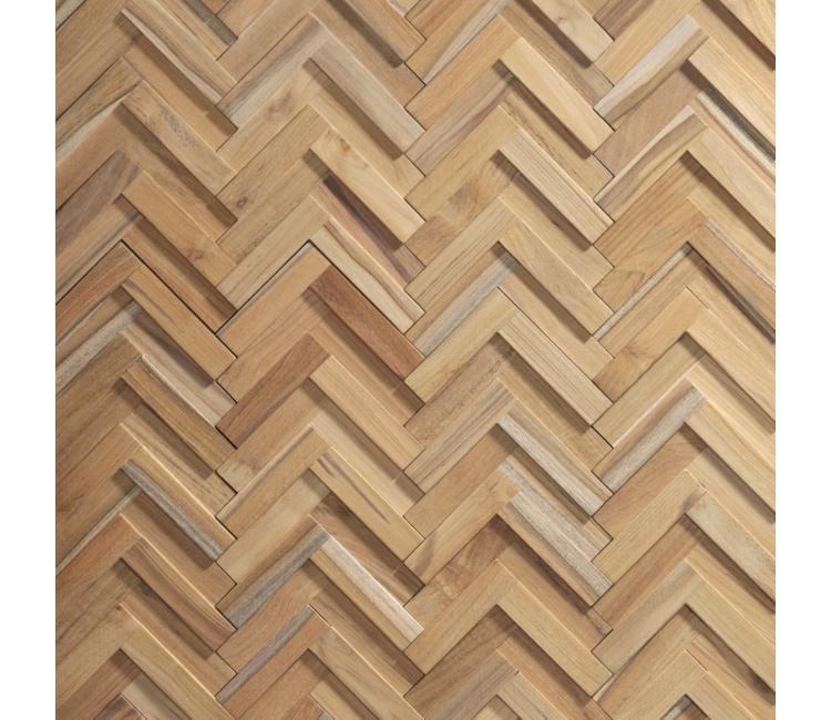 UltraWood Teak Herringbone - wallsupply