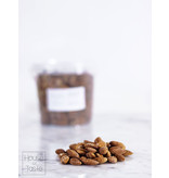 Dry roasted and salted and almonds