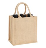 Jute bag for 6 bottles