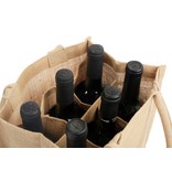 Jute bag for 6 bottles