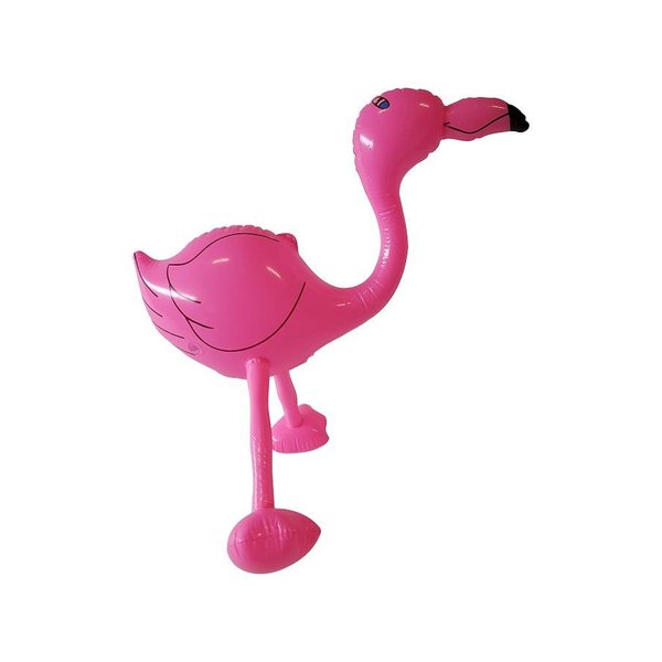 Koningin had het niet door Bulk Roze Opblaasbare Flamingo 60cm - Feestperpost