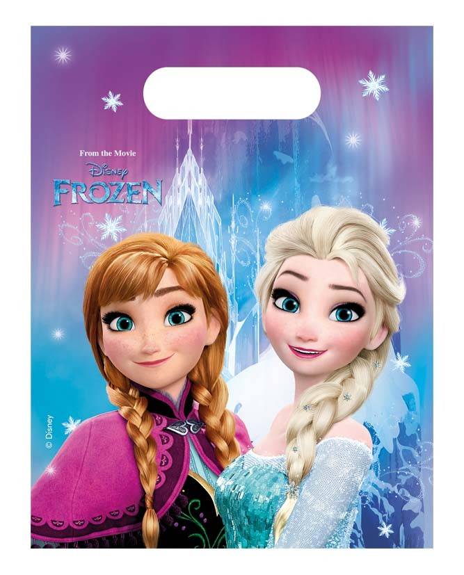 Blauwe Frozen Uitdeelzakjes Feestperpost Blauwe Frozen Uitdeelzakjes Feestperpost