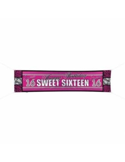  Sweet 16 straatbanner 180cm