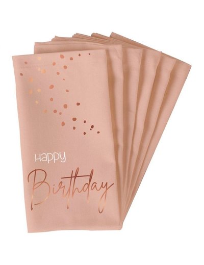  Elegant Lush Blush Servetten - Happy Birthday