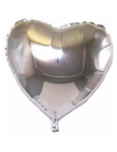  Folieballon Hart Zilver