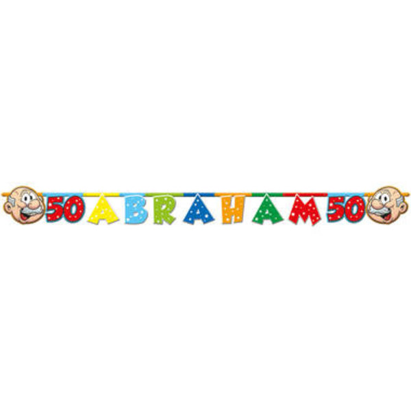 Spoedig Umeki Onderdrukken Letterbanner Regenboog Abraham 50 jaar - Feestperpost