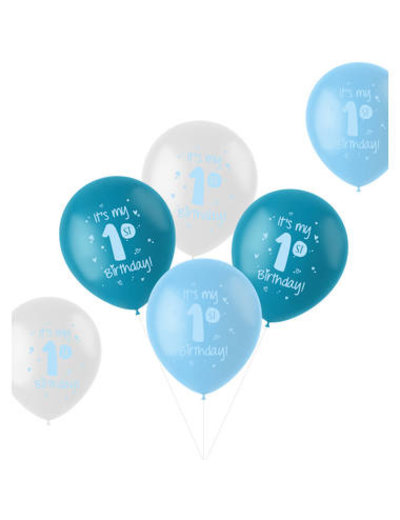 Latexballonnen Ballonnen  It's My First Birthday Boy - 6stk