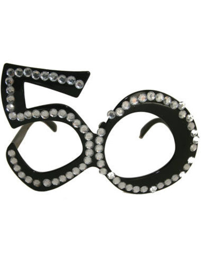 Accessoires Bril 50 Jaar Diamant - Zwart