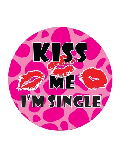  Kiss Me I'm Single Button LED Lichtjes