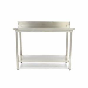 Maxima Stainless Steel Workbench 'Deluxe' 1000 x 700 mm with backsplash