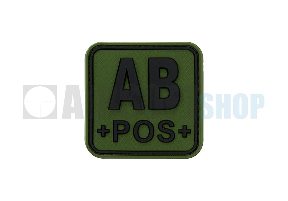 Bloodtype Square PVC Patch AB POS (Forest)