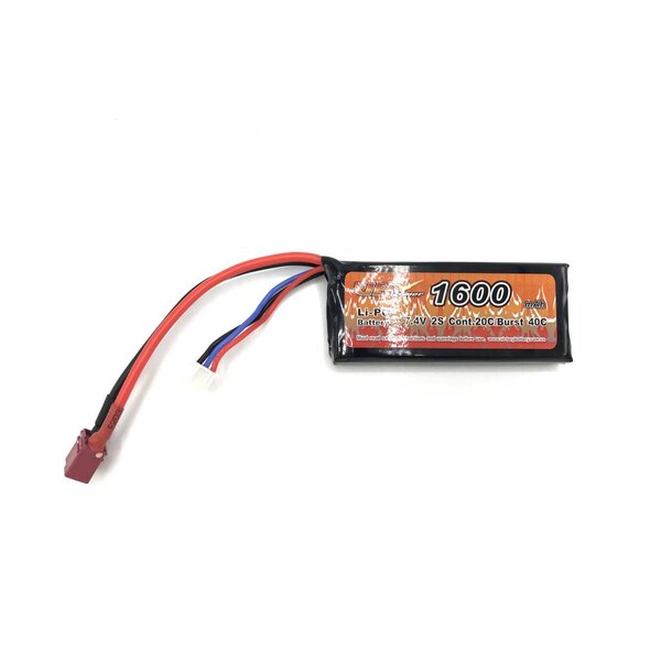 LiPo 7.4V 1600mAh 20C Mini Type (Deans)